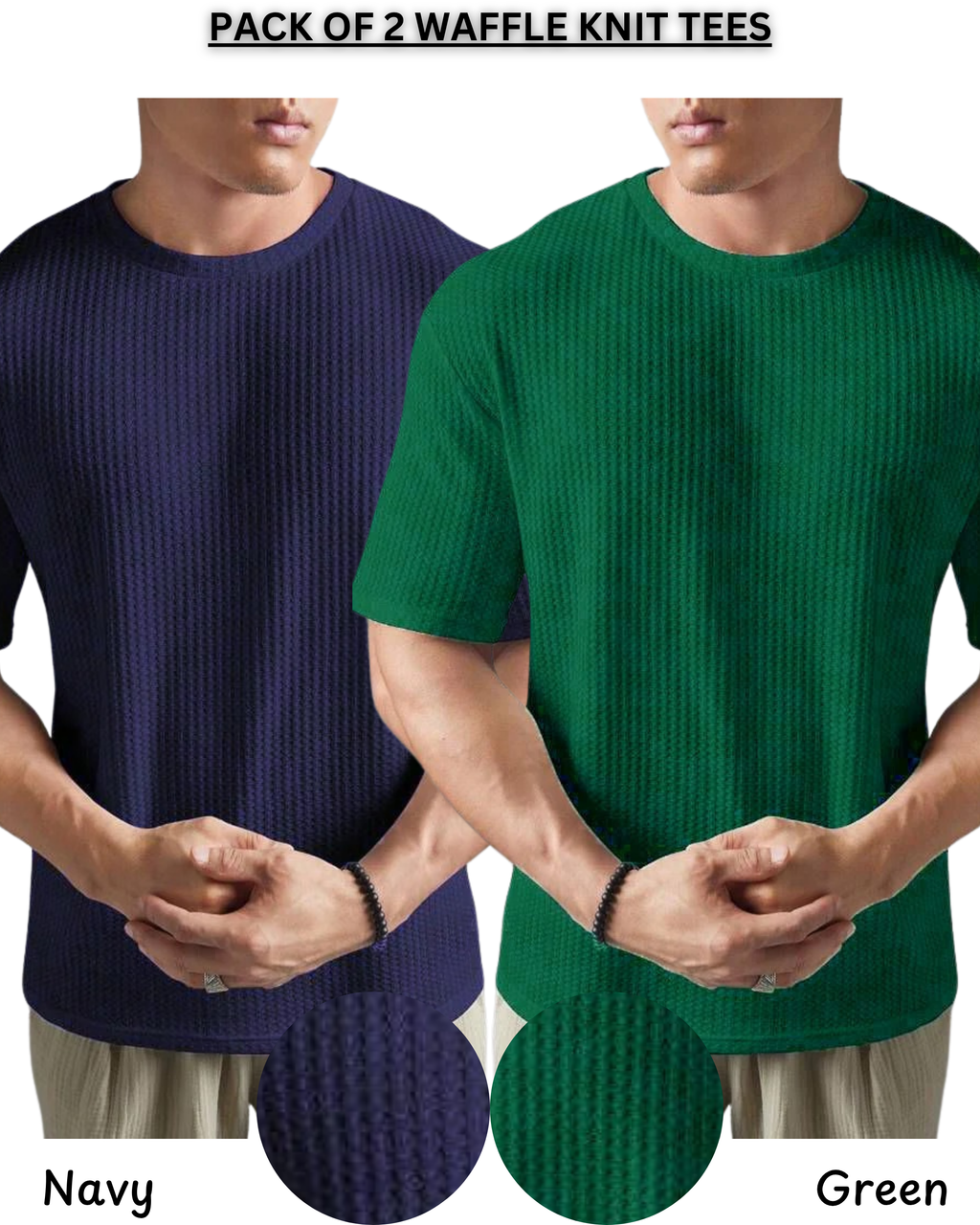 Pack of 2 – Waffle Knit Tees