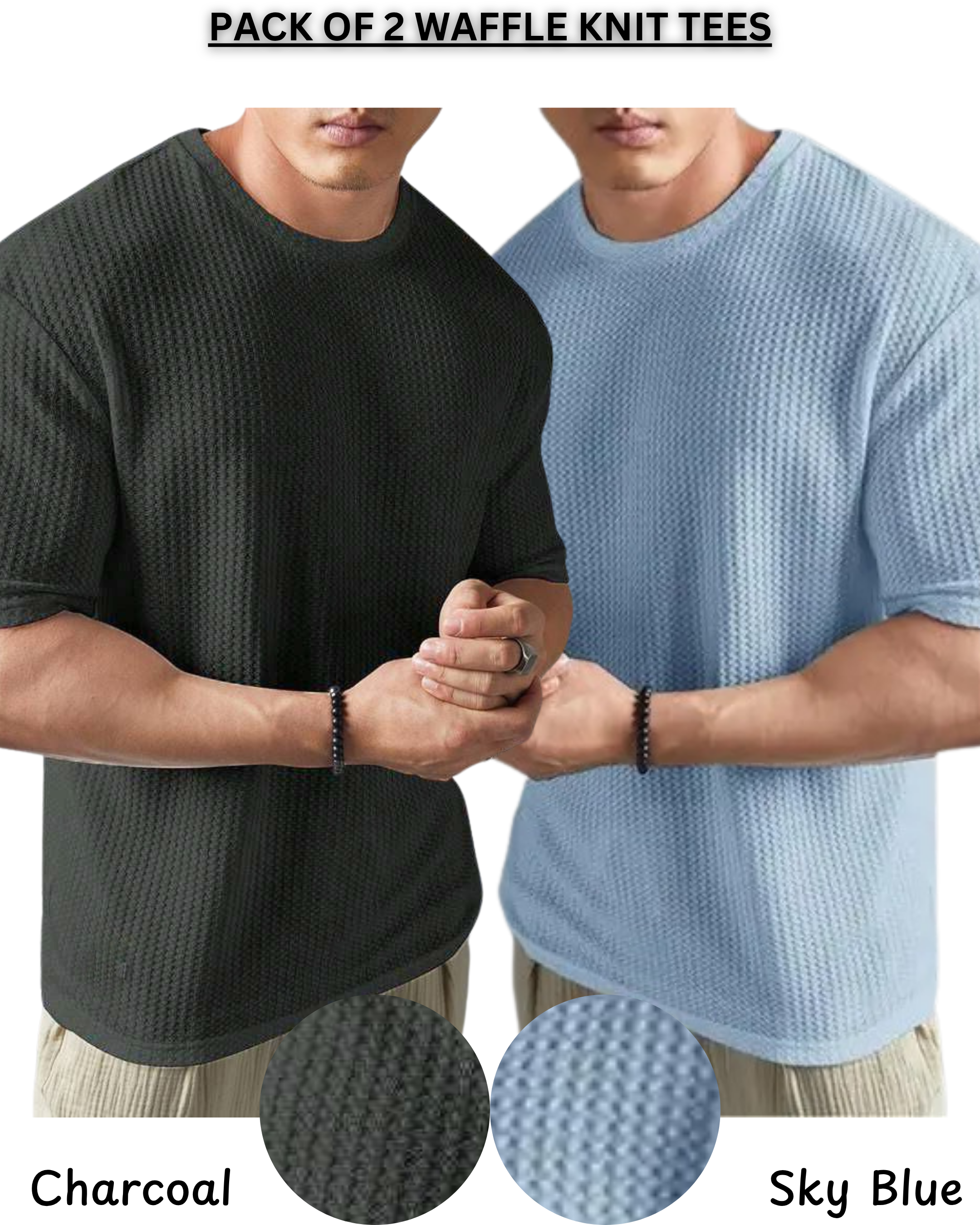 Pack of 2 – Waffle Knit Tees