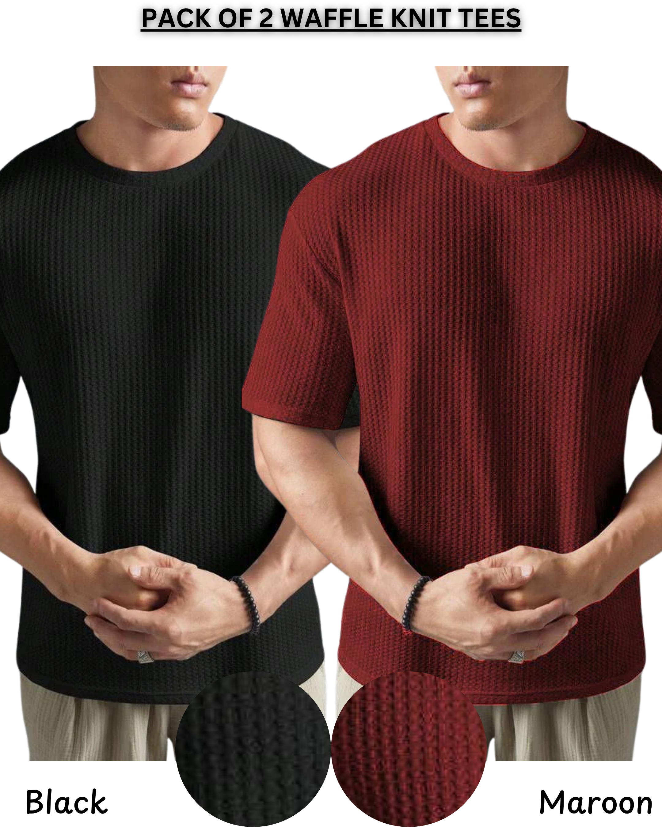 Pack of 2 – Waffle Knit Tees