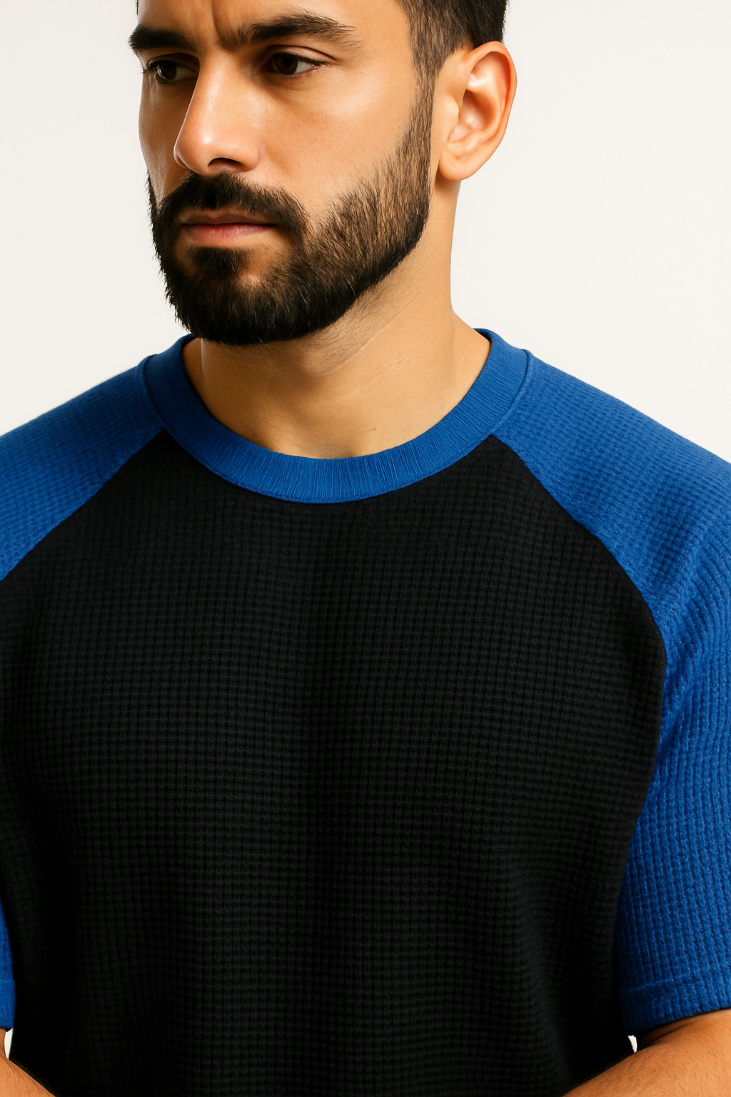 Pack of 2 Oversized Raglan Waffle Knit T-Shirts