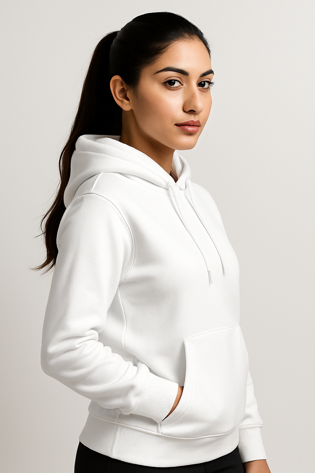 White Women’s Basic Hoodie