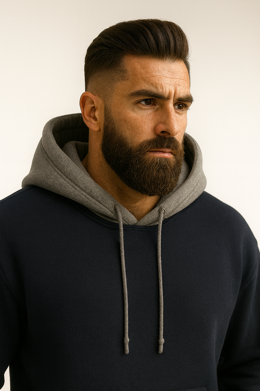 Two-Tone Hoodie for Men – Drop Shoulder