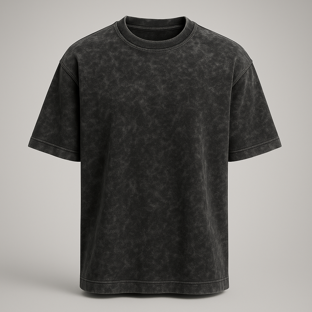 Acid Wash Oversized Tee for Women