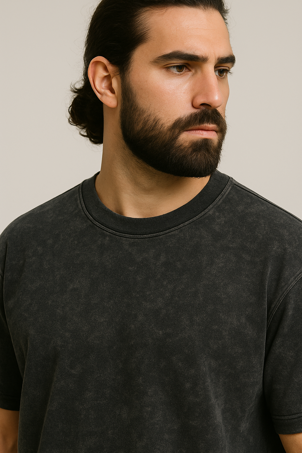 Acid Wash Oversized Tee for Men