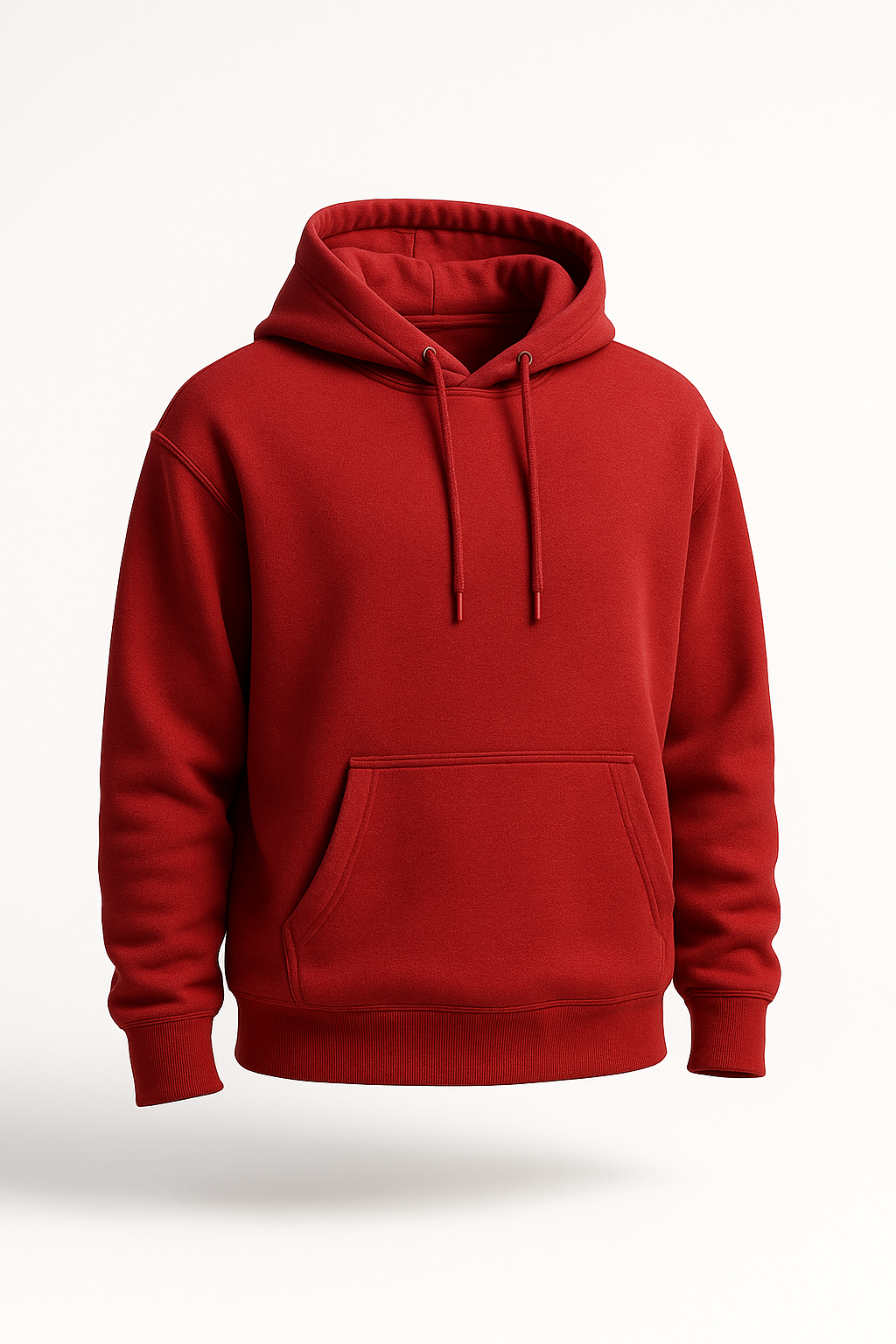 Red Basic Hoodie for Men – Drop Shoulder
