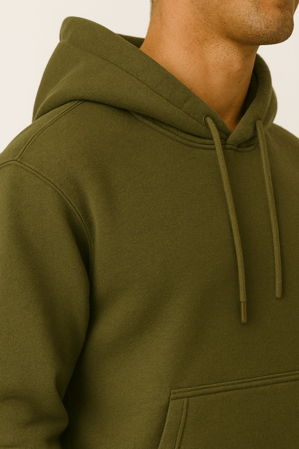 Pack of 2 Men’s Basic Hoodies - Beige & Army Green