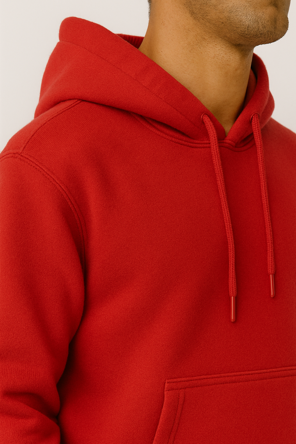 Red Basic Hoodie for Men – Drop Shoulder